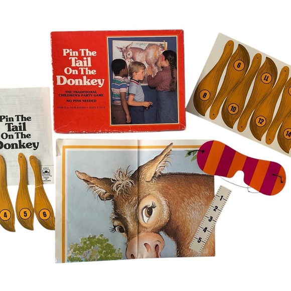 Vintage 1981 Pin the Tail on the Donkey Game-Golden 4799-3 - Picture 3 of 4